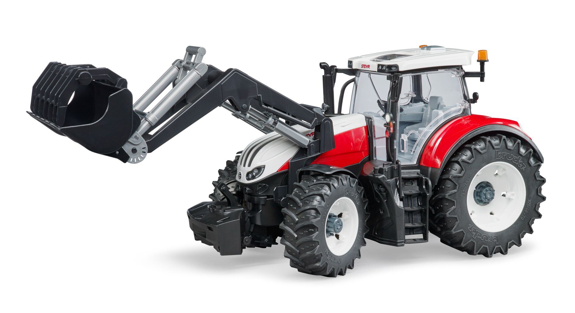 Ciągnik Steyr 6300 Terrus CVT + ładowacz czołowy - Bruder 3181