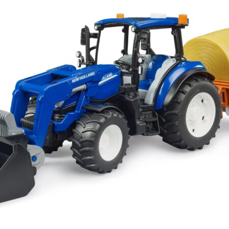 New Holland T5.120 z ładowaczem czołowym, wywrotką i widłami - Bruder 2187