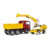 Samochód ciężarowy MAN TGA z koparką Liebherr - Bruder 2751
