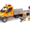 Samochód do prac drogowych MB Sprinter z kierowcą i akcesoriami - Bruder 2677