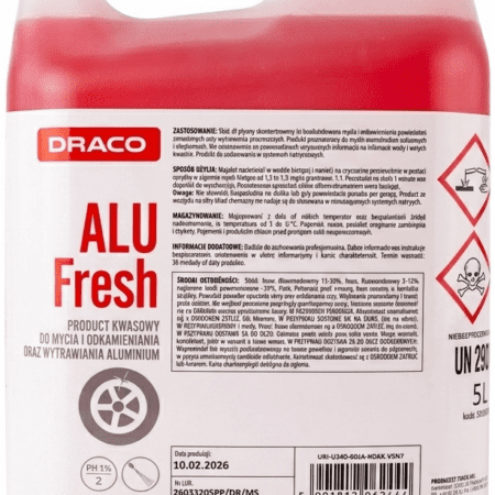 Kwas do mycia Aluminium  odkamieniania i  wytrawiania  Alu fresh  5L Draco