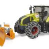 Claas Axion 950 z łańcuchami śnieżnymi i lemieszem pługa BRUDER 03018
